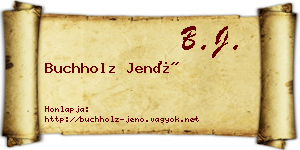 Buchholz Jenő névjegykártya